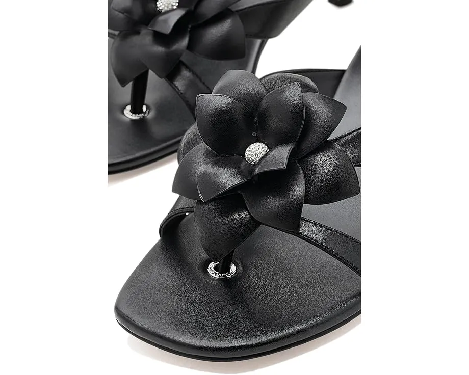 Босоножки MICHAEL Michael Kors Jacie Kitten Sandals на низком каблуке с цветком