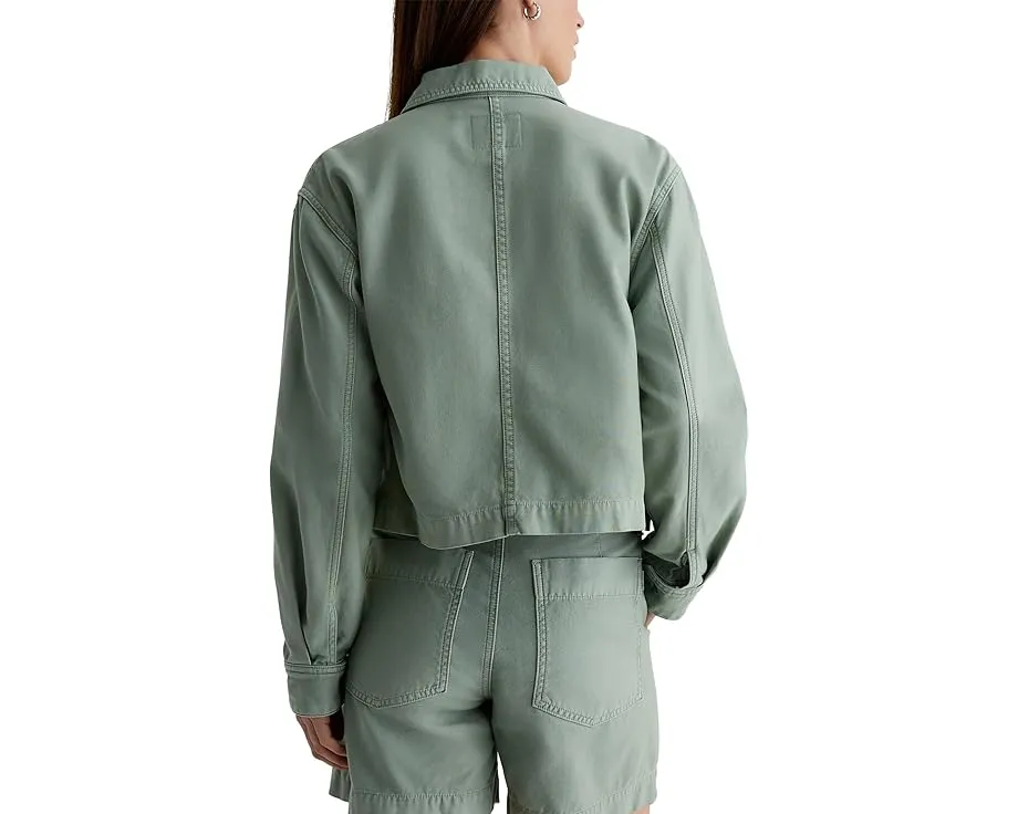 Укороченная рубашка-куртка Valleta Utility Shirt Jacket от AG Jeans с накладными карманами