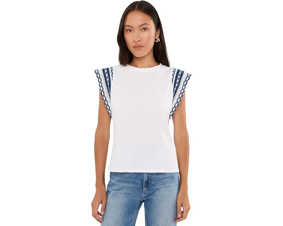 NIC+ZOE хлопковая футболка Petit Knit Trim