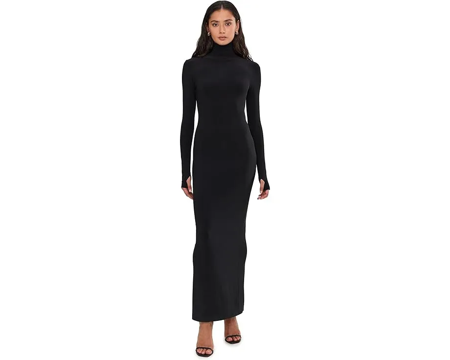 Длинное платье Norma Kamali с водолазкой