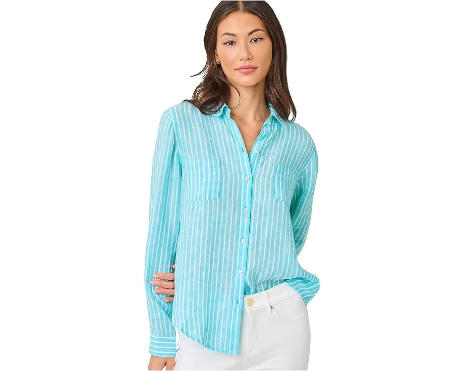 Рубашка Lilly Pulitzer Sea View из льна с длинными рукавами
