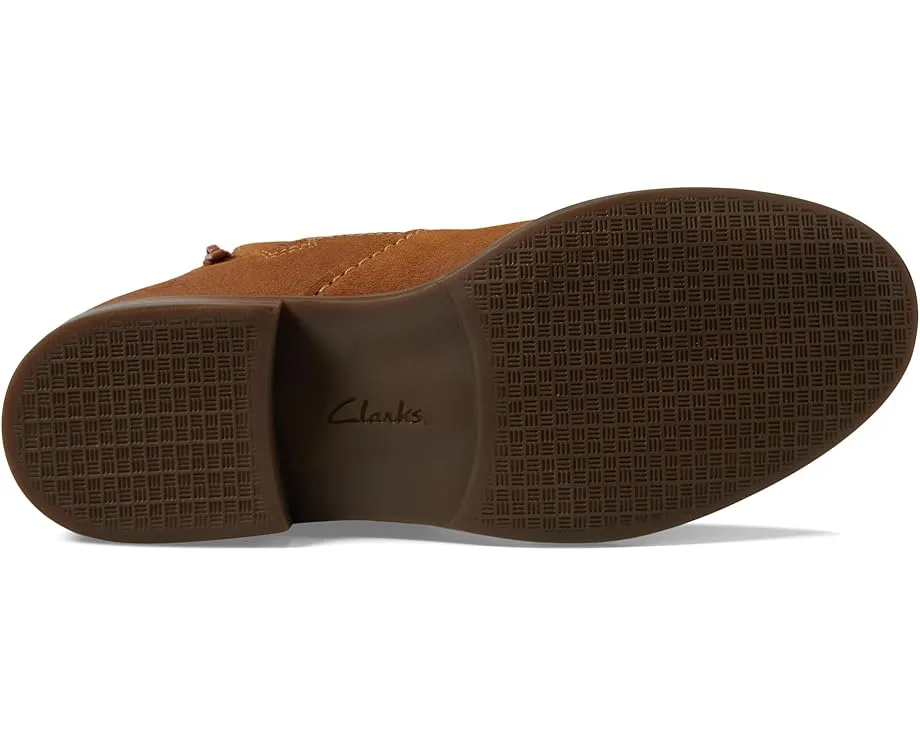 Ботинки Clarks Camzin Loop из кожи с боковой молнией и декоративной пряжкой