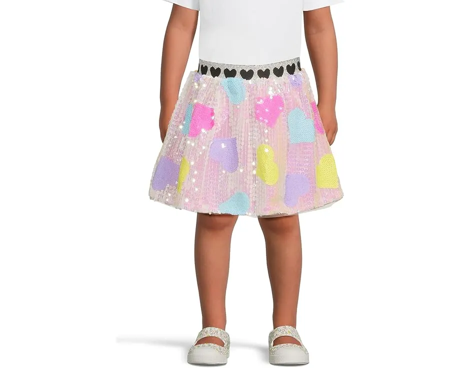 Юбка Lola and The Boys с пайетками и сердечками Candy Hearts