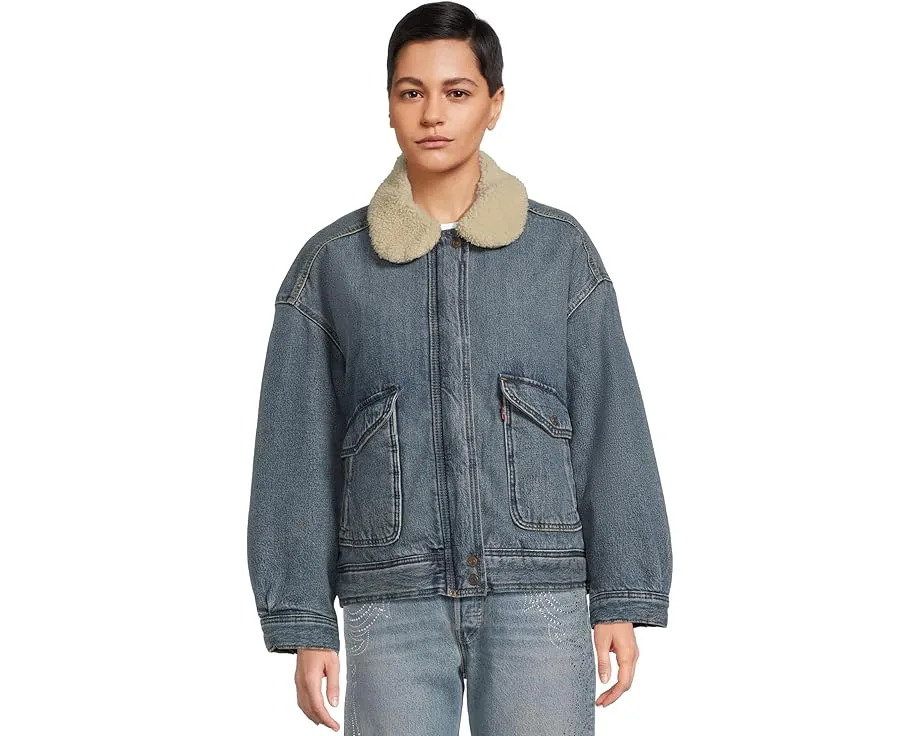 Куртка-бомбер Levi's® Premium Sherpa с воротником под искусственный мех