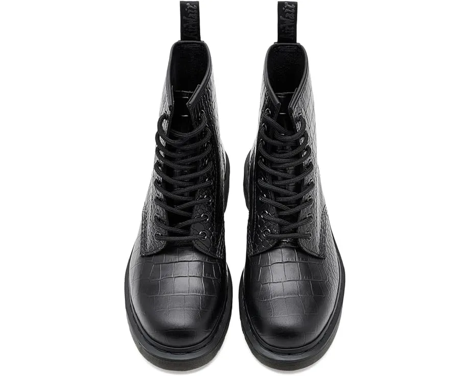 Ботинки Dr. Martens 1460 Croco с тиснением под крокодила на платформе