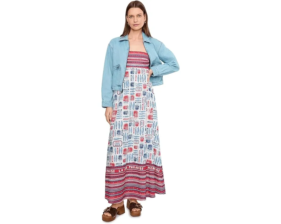 Макси-платье Day Out Maxi Dress Show Me Your Mumu с принтом сардин и открытыми плечами