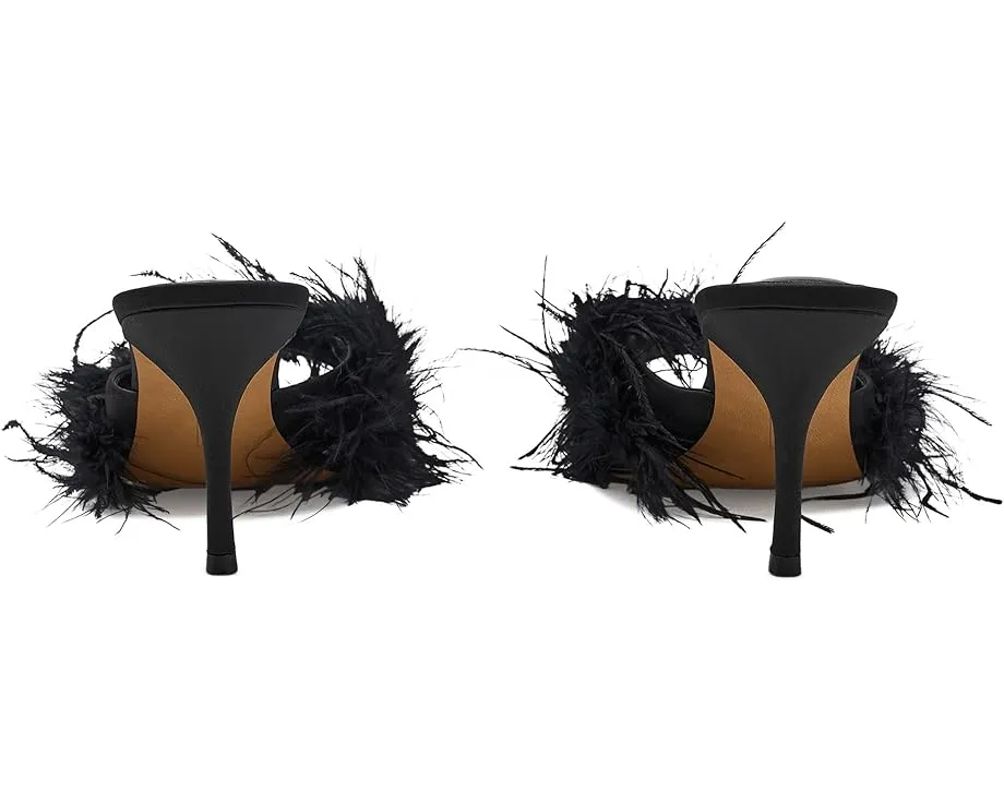 Сандалии-мюли Vince Camuto Paelly на высоком каблуке с перьями