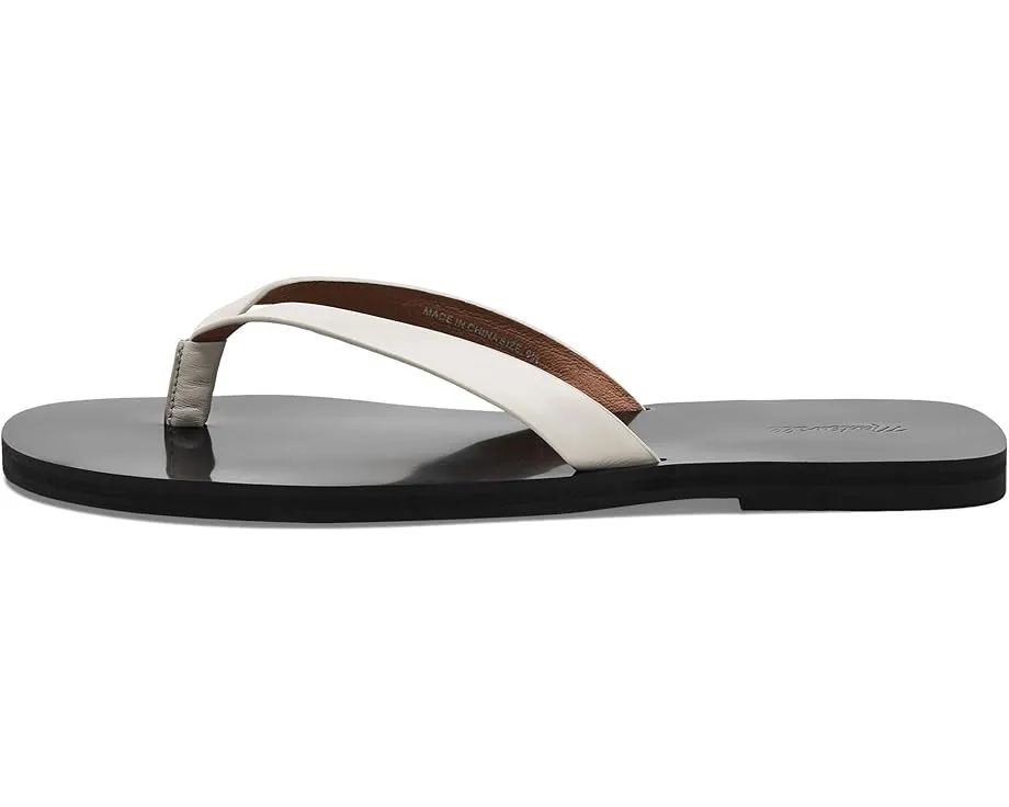 Сандалии Greene Thong Slide от Madewell с кожаным верхом и открытым носком