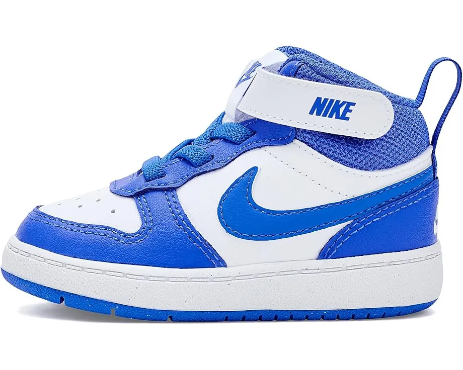 Детские кроссовки Nike Court Borough Mid 2 с застежкой на липучке из кожи