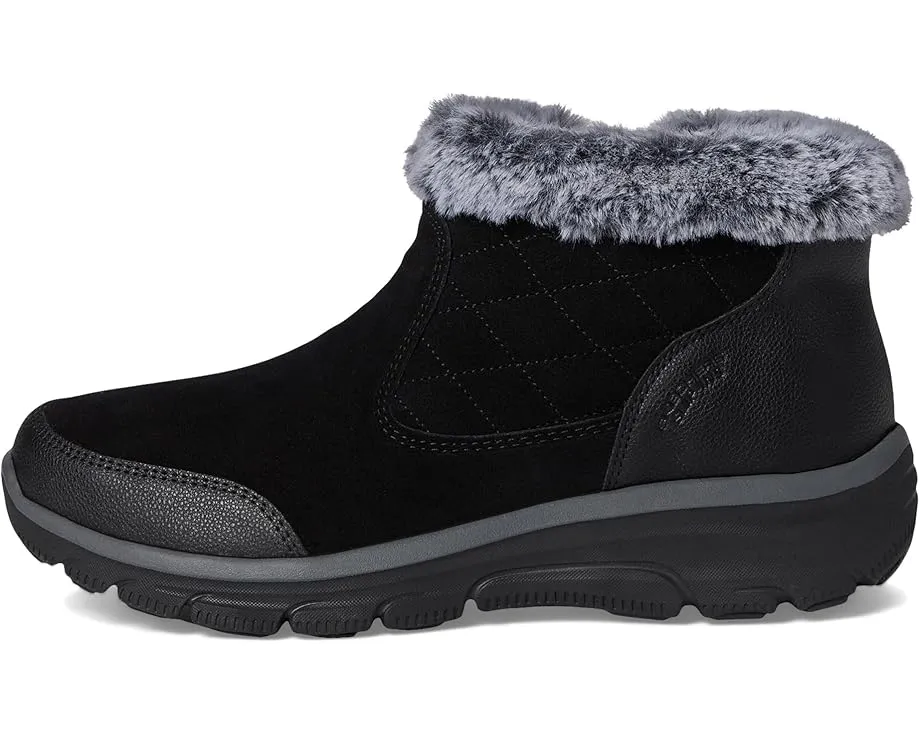 SKECHERS Easy Going ботинки без шнуровки с стеганым голенищем и искусственным мехом