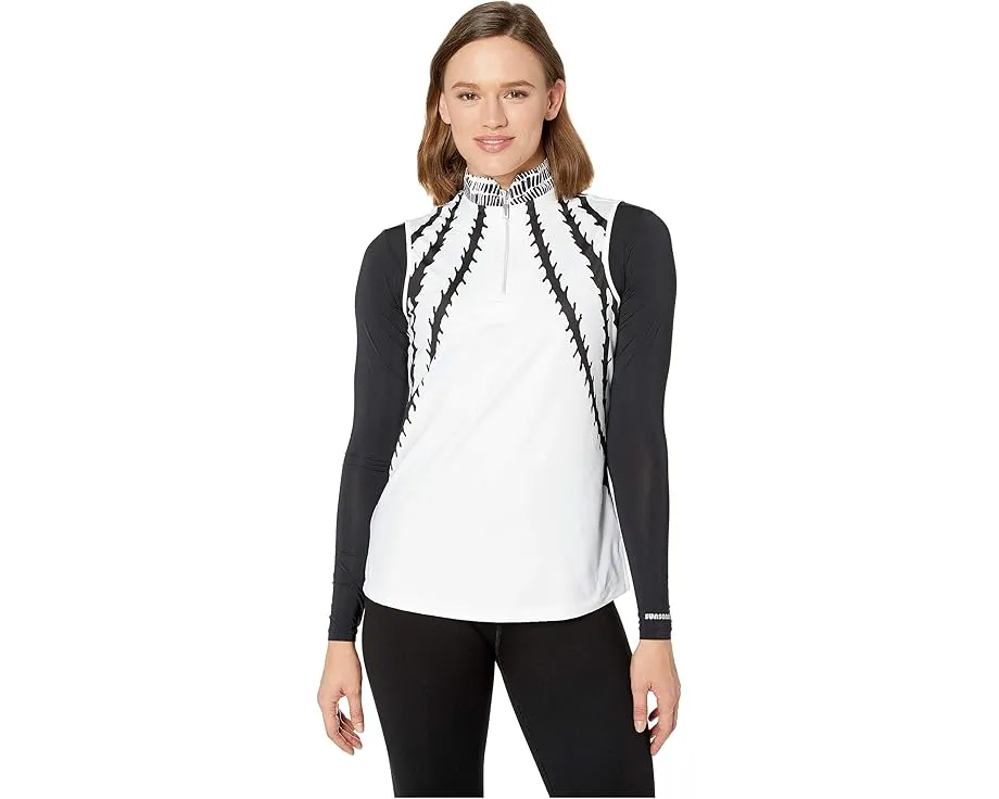 Кроп-топ Jamie Sadock с длинным рукавом и воротником стойкой SPF 35