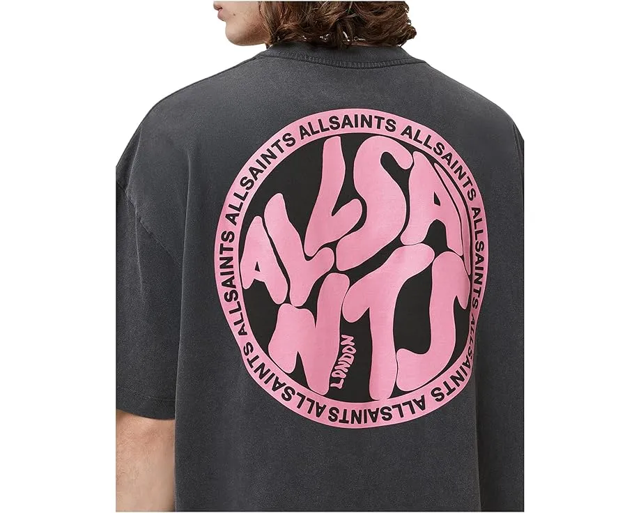 Футболка AllSaints Distortion с коротким рукавом и принтом на груди и спине