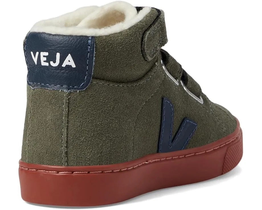 Детские зимние кроссовки VEJA Small Esplar Mid с круглым носком и застежкой на липучках