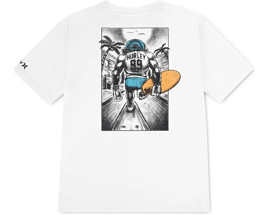 Футболка Hurley Kids Beach Monkey с коротким рукавом и пляжным принтом