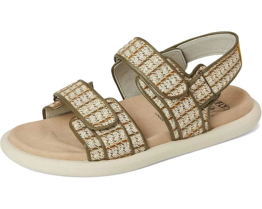 Сандалии FLY LONDON PAAV228FLY с узором "гусиная лапка" и танкеткой