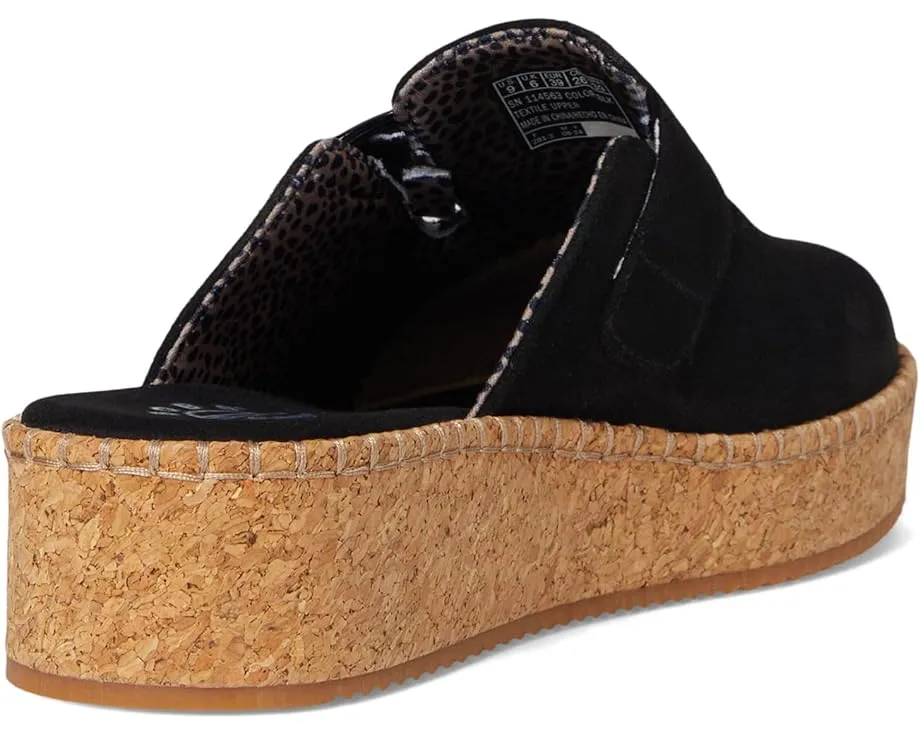 Клоги BOBS from SKECHERS Rosey Rise On Parade с искусственной замшей и пробковой платформой