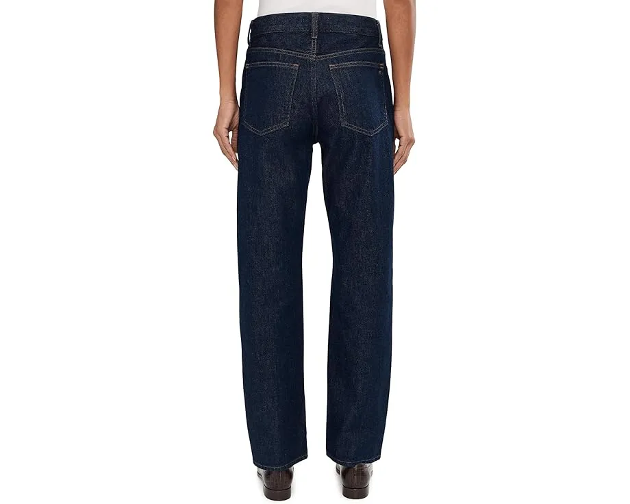 Джинсы Madewell Longline Straight с широкими штанинами и потертостями Rinse
