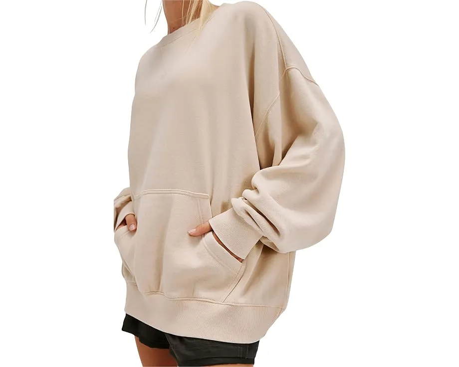 Свитшот Free People Slow It Down Oversized с капюшоном