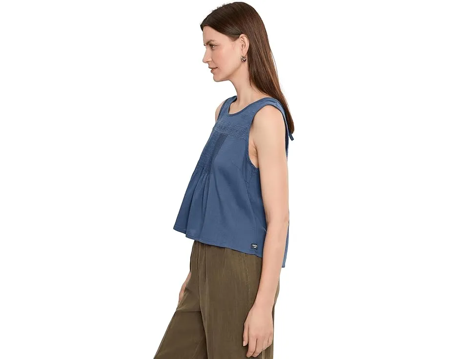 Топ Manzana Pin Tuck Tank из органического хлопкового крепа с защипами Toad&Co