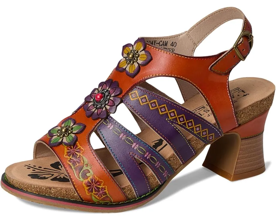 L'Artiste by Spring Step Сандалии Galfriday с миндалевидным носком и ручной росписью