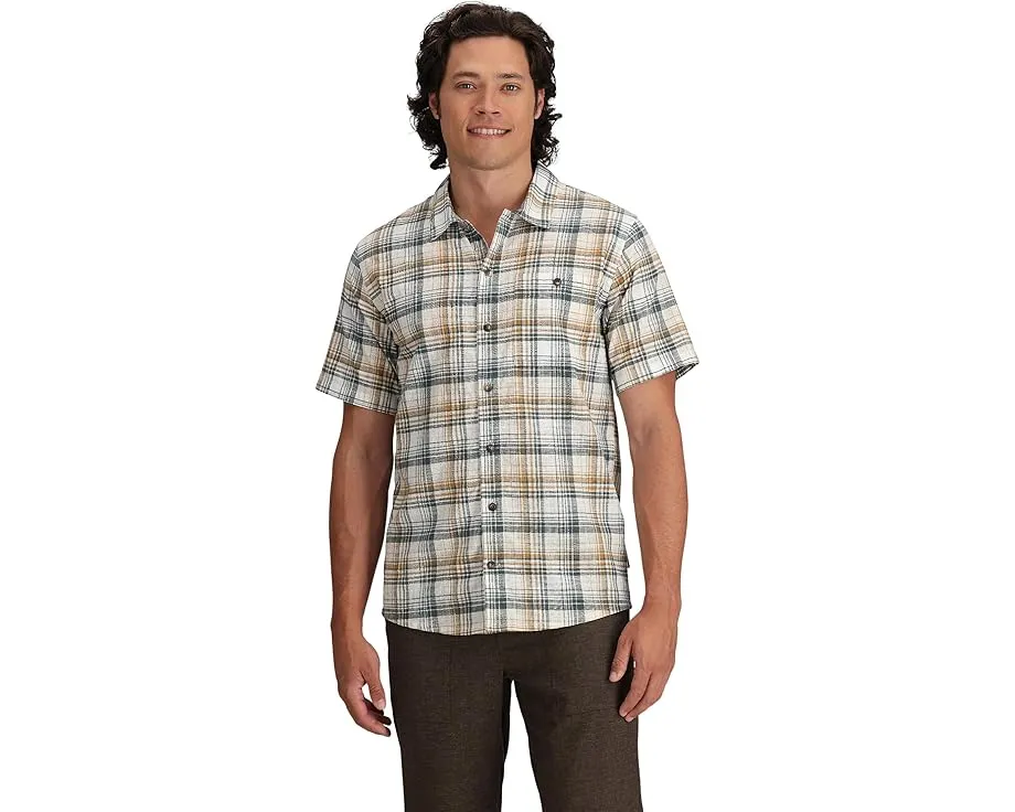 Royal Robbins рубашка Redwood Plaid с коротким рукавом из органического хлопка