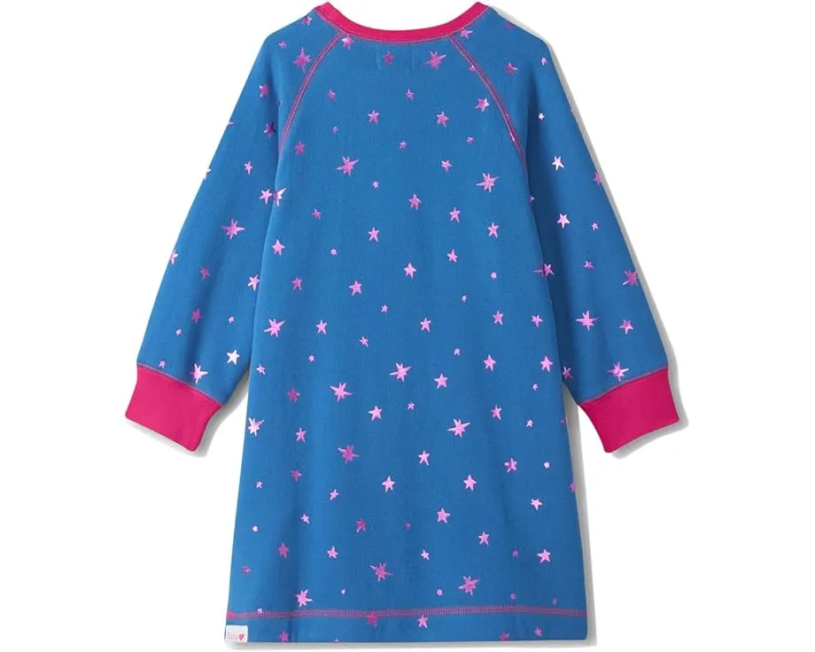 Платье-свитшот Hatley Kids с капюшоном и карманом кенгуру