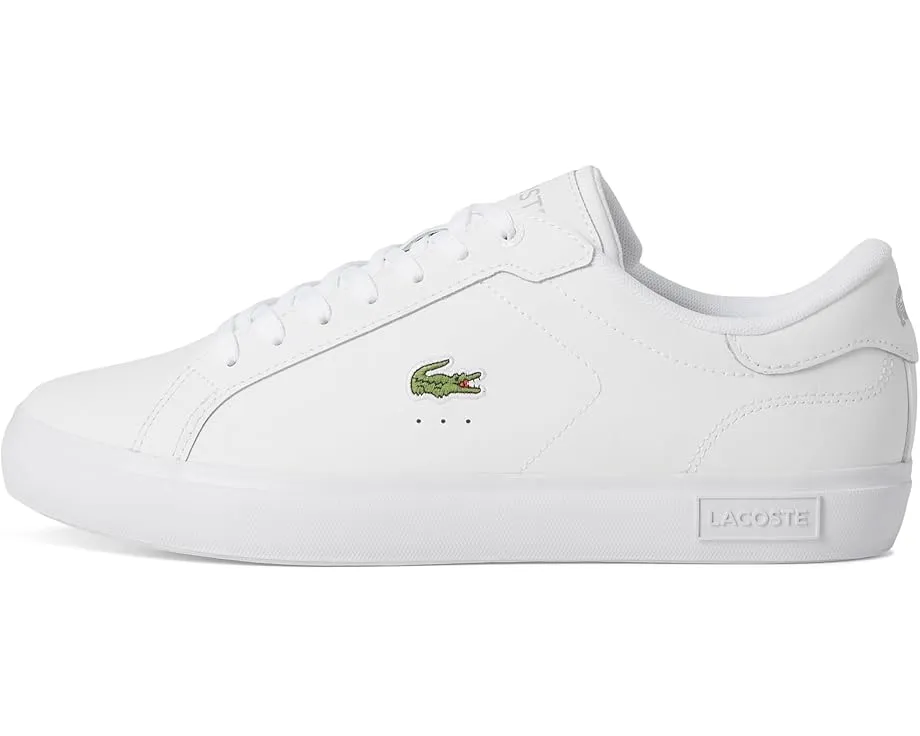 Кроссовки Lacoste Powercourt с верхом из кожи и контрастным крокодилом