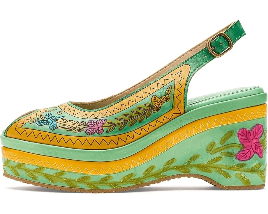 L'Artiste by Spring Step Сандалии Artdevivre с открытым мысом и росписью на платформе
