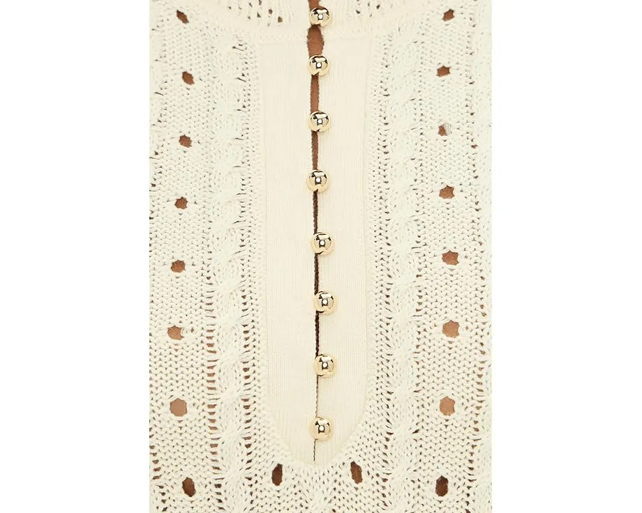 Топ Foster Sweater Tank с ажурной вязкой и планкой на пуговицах от Splendid