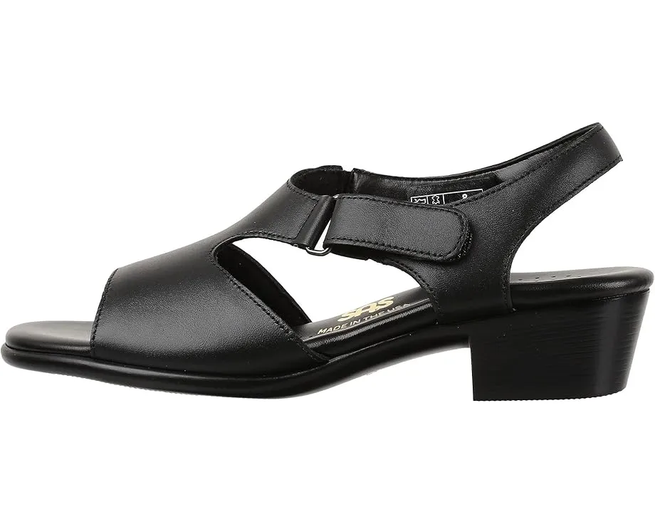 Сандалии SAS Suntimer на удобном каблуке с открытым носком и регулируемой застежкой