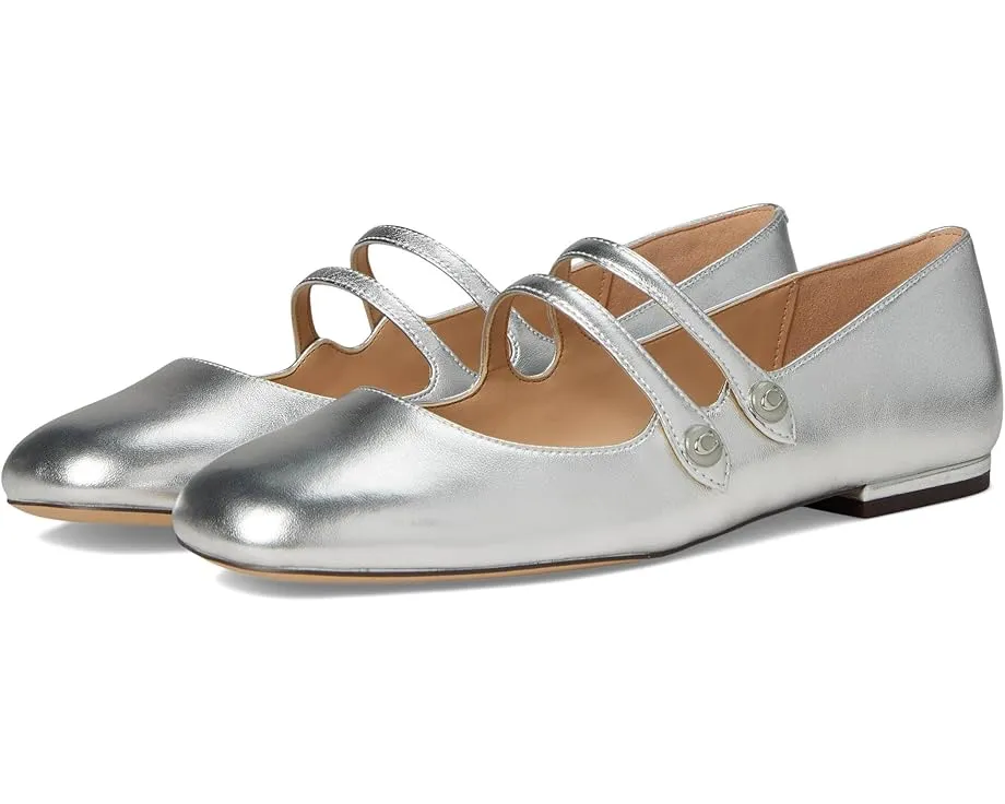 Туфли COACH Winley Metallic Leather Mary Jane с квадратным носком и двойной застежкой