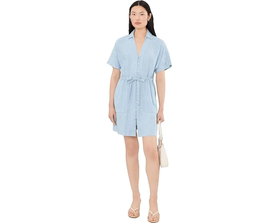 Платье Tried & True Chambray Oakley от Faherty с принтом в полоску