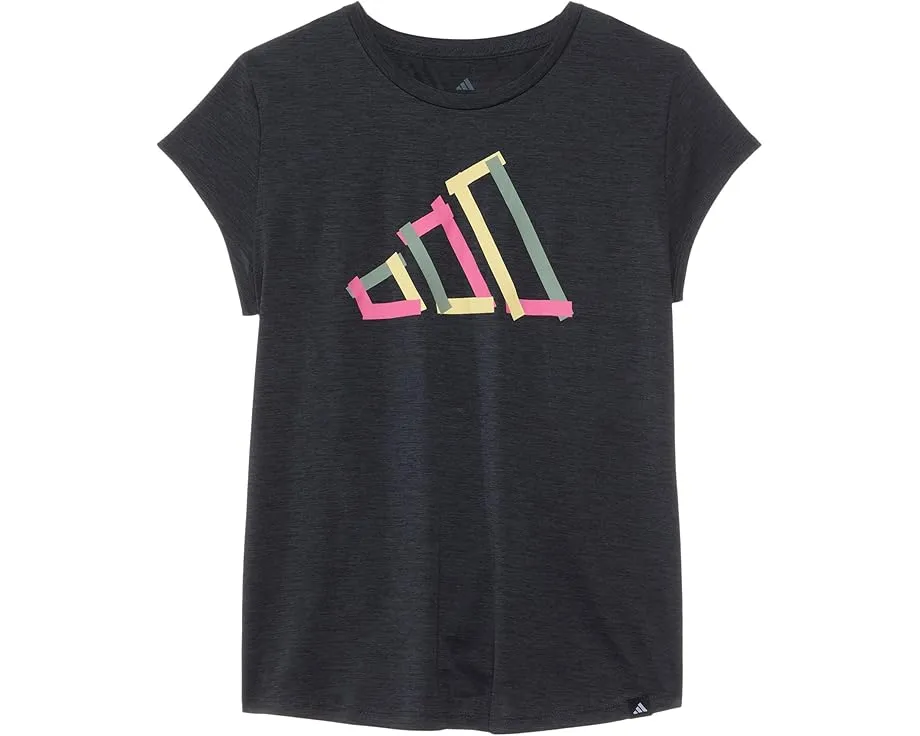 Футболка adidas Kids Cap Sleeve Melange с логотипом