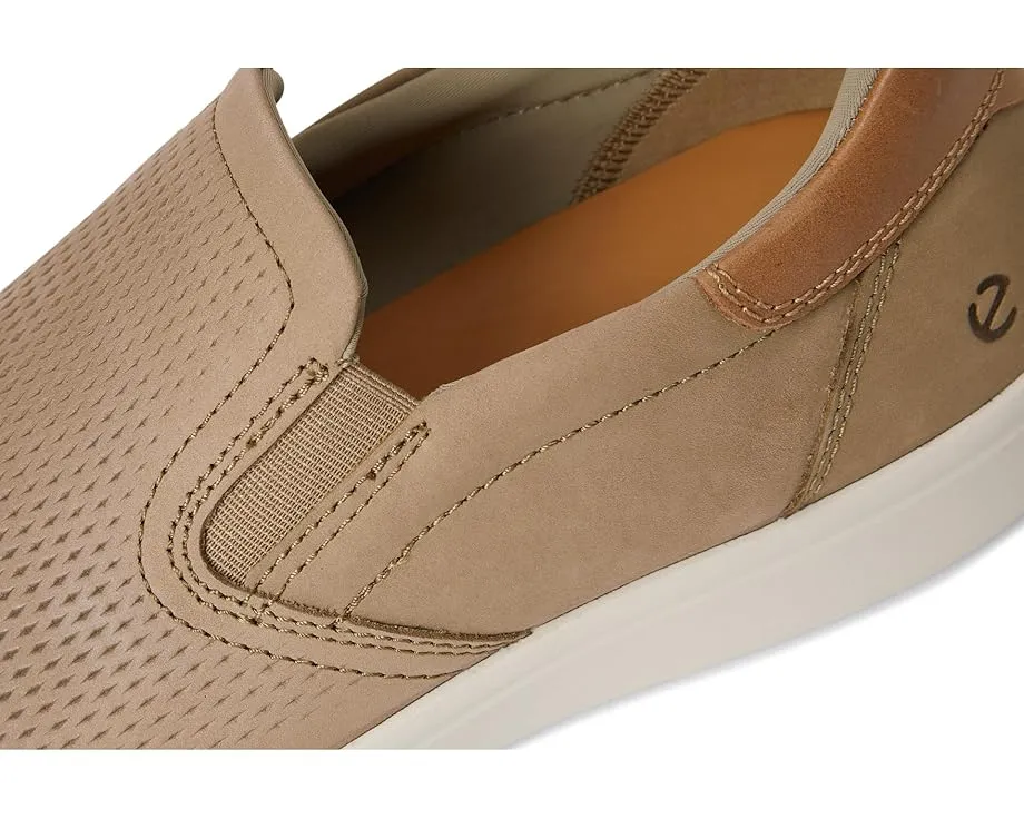 Кроссовки ECCO Soft 7 Easy Slip On с кожаным верхом и эластичными вставками