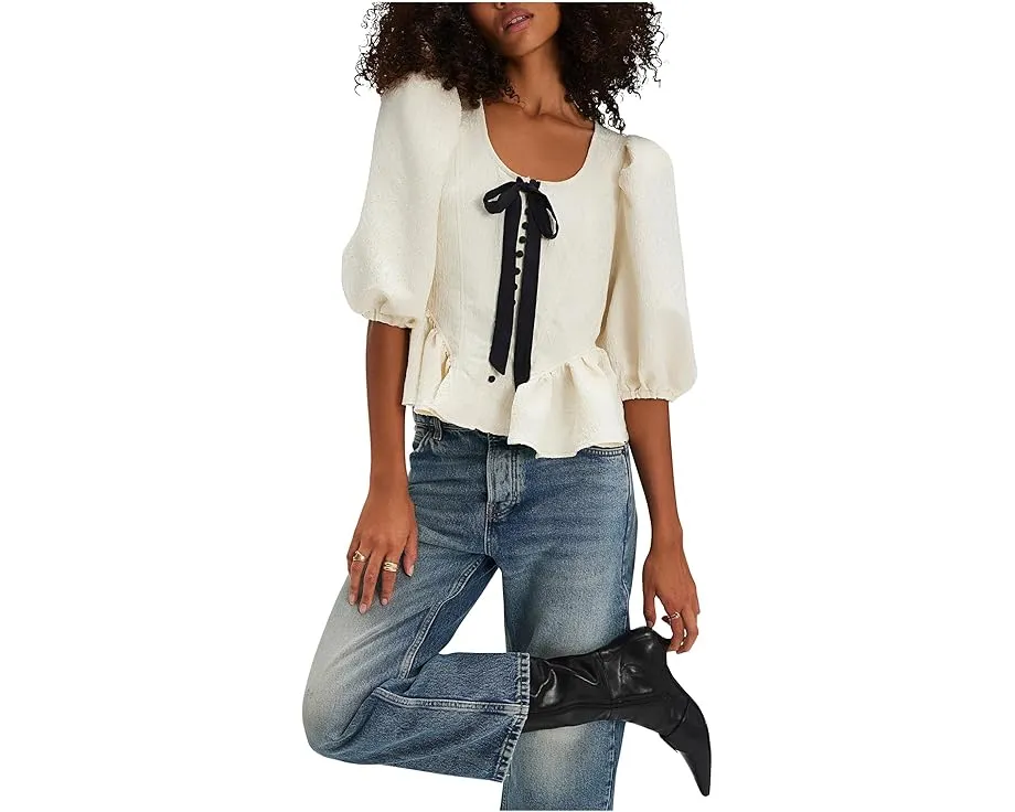 Блузка Free People Pamela Bow Top с бантом и пышными рукавами