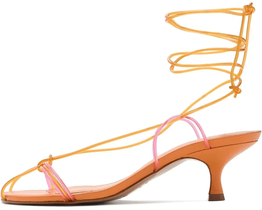 Босоножки Spaghetti Jelly Kitten Heels от FARM Rio на каблуке