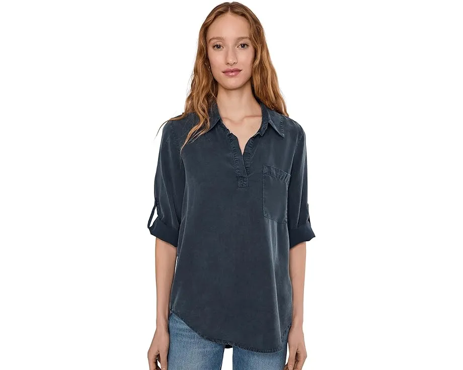 Туника Mod-o-doc с отворотами на рукавах и накладным карманом