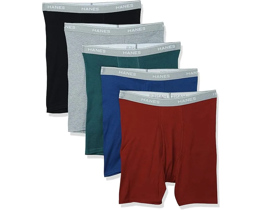 Трусы боксеры Hanes Cool Dri с влагоотводящей тканью и поясом ComfortFlex упаковка 10 штук