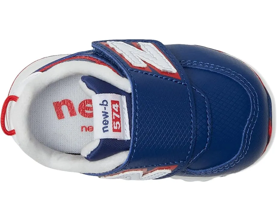 New Balance Kids 574 New-B кроссовки на липучке для малышей с широким носком