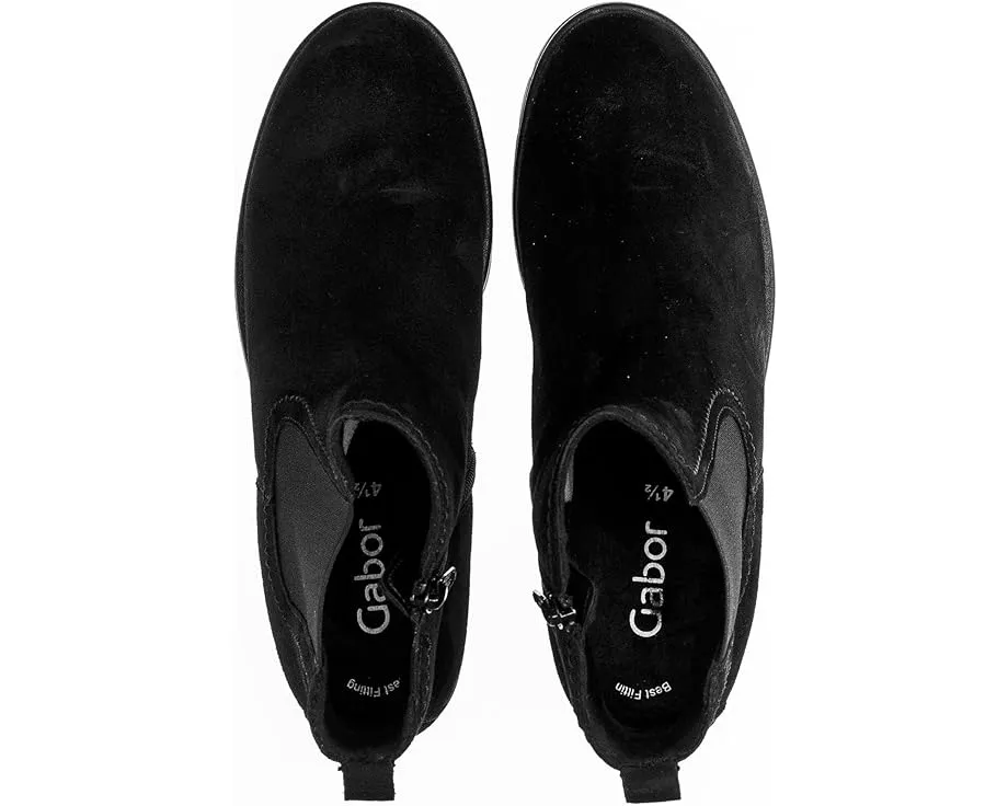 Ботинки Gabor 31.710 на низком каблуке из велюра