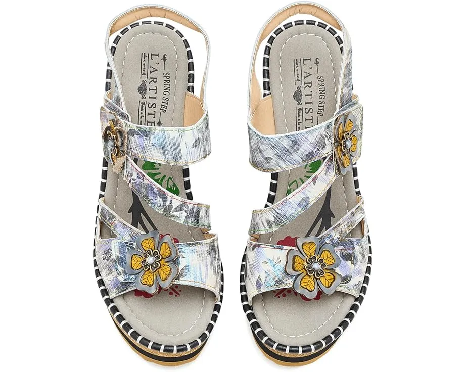 L'Artiste by Spring Step Сандалии Escapartist с ромбовидным плетением и массивным каблуком