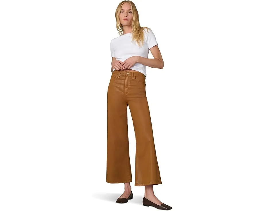 Joe's Jeans The Mia Wide Leg Ankle Coated джинсы с покрытием и длиной до щиколотки