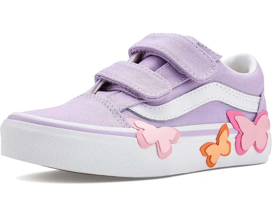 Детские кеды Vans Kids Old Skool V Butterfly на липучке с бабочкой