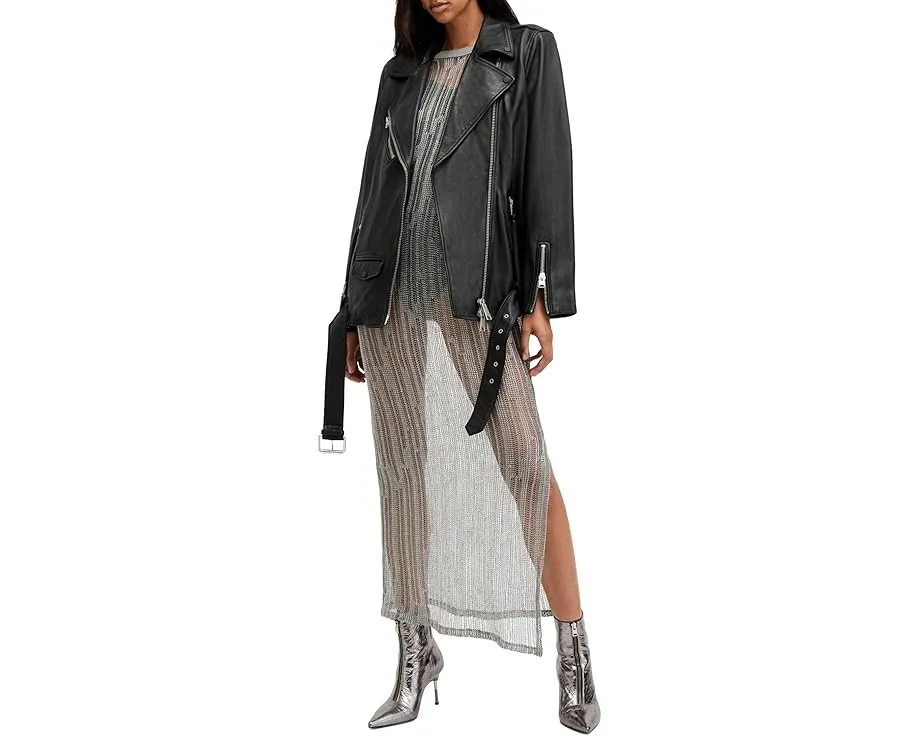 Косуха AllSaints Billie Biker из овечьей кожи с молниями
