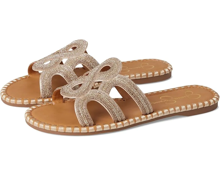 Jessica Simpson Плетеные босоножки Bria Flat с кристаллами