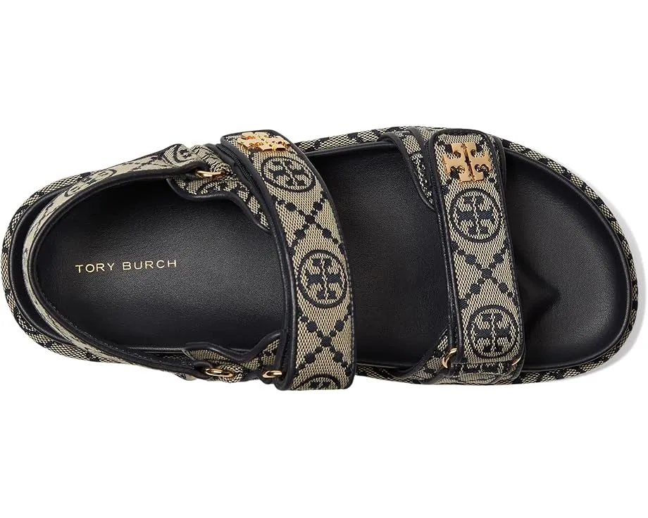 Спортивные сандалии Tory Burch Kira с монограммой T и ремешком на пятке