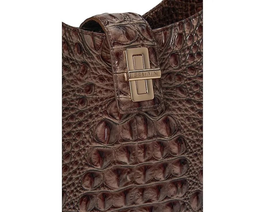 Сумка через плечо Fallon в стиле хобо с застежкой поворотным замком Brahmin