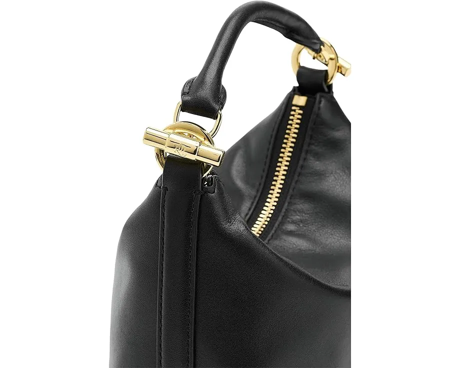 Мини плечевая сумка Lauren Ralph Lauren из кожи наппа с регулируемым ремнем