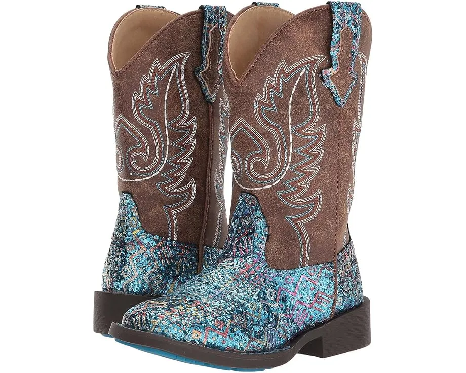 Сапоги Roper Kids Glitter Aztec с квадратным носком и блестками