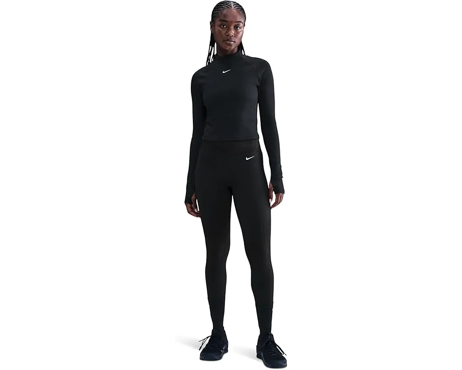 Топ Nike Pro Dri-FIT Warm с длинным рукавом и сетчатым принтом